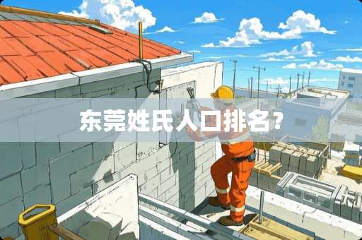 东莞姓氏人口排名？