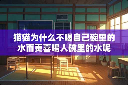 猫猫为什么不喝自己碗里的水而更喜喝人碗里的水呢