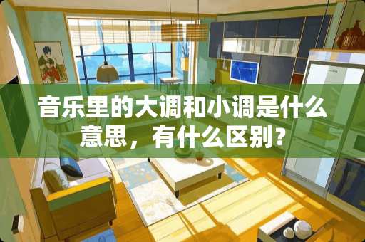 音乐里的大调和小调是什么意思，有什么区别？