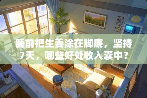 睡前把生姜涂在脚底，坚持7天，哪些好处收入囊中？