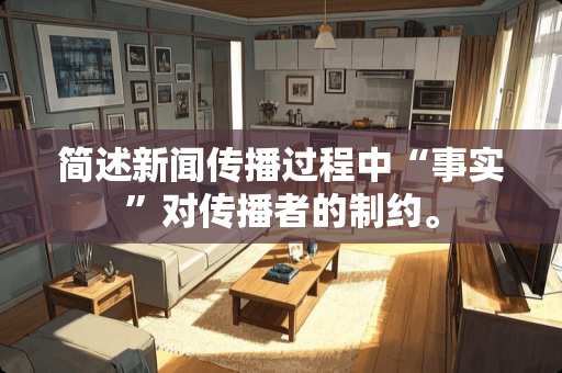 简述新闻传播过程中“事实”对传播者的制约。