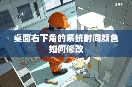 桌面右下角的系统时间颜色如何修改