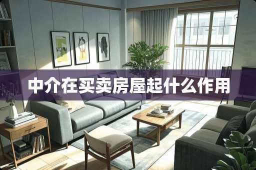 中介在买卖房屋起什么作用