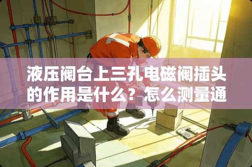 液压阀台上三孔电磁阀插头的作用是什么？怎么测量通断