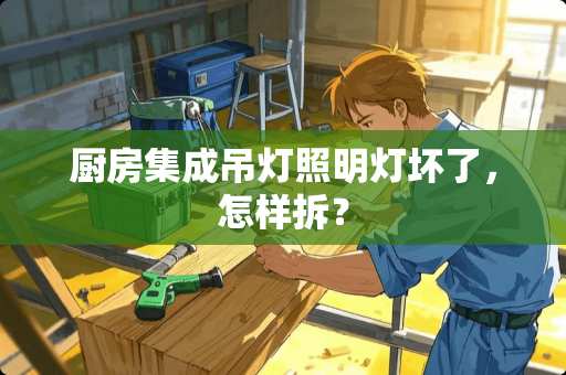 厨房集成吊灯照明灯坏了，怎样拆？