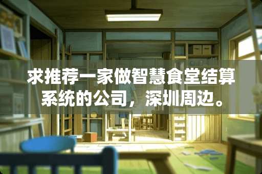 求推荐一家做智慧食堂结算系统的公司，深圳周边。