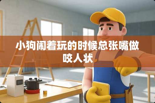 小狗闹着玩的时候总张嘴做咬人状