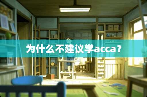 为什么不建议学acca？
