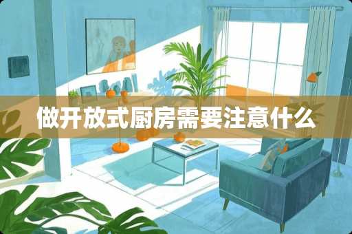 做开放式厨房需要注意什么