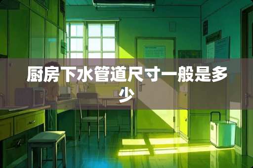 厨房下水管道尺寸一般是多少