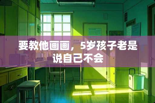 要教他画画，5岁孩子老是说自己不会