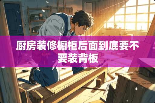 厨房装修橱柜后面到底要不要装背板