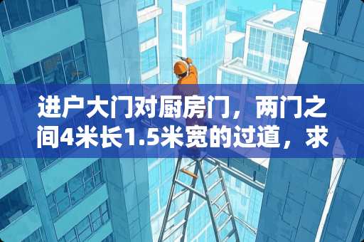 进户大门对厨房门，两门之间4米长1.5米宽的过道，求风水解决方式，谢谢