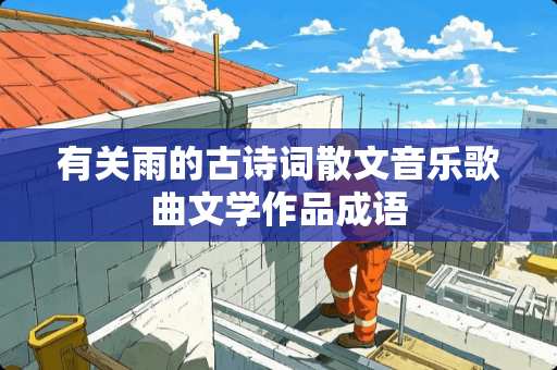 有关雨的古诗词散文音乐歌曲文学作品成语