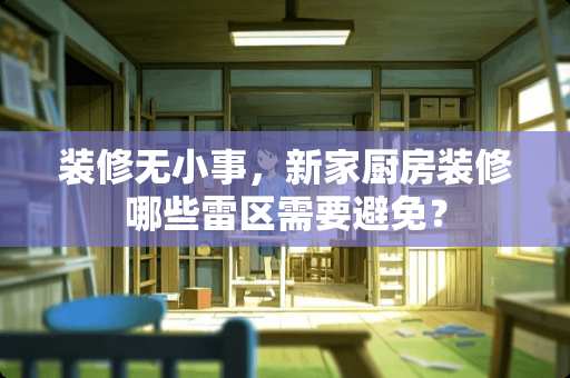 装修无小事，新家厨房装修哪些雷区需要避免？