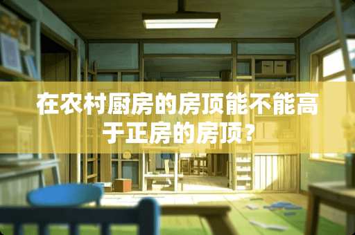 在农村厨房的房顶能不能高于正房的房顶？