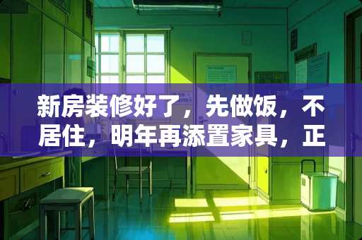 新房装修好了，先做饭，不居住，明年再添置家具，正式入住可以吗？
