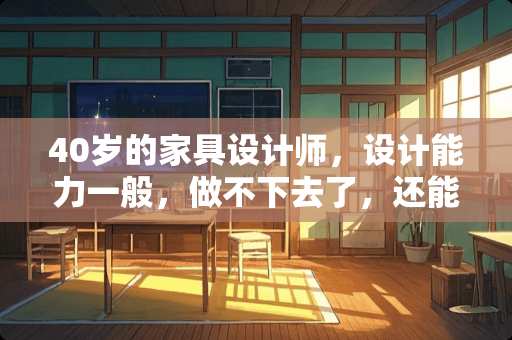 40岁的家具设计师，设计能力一般，做不下去了，还能干什么？