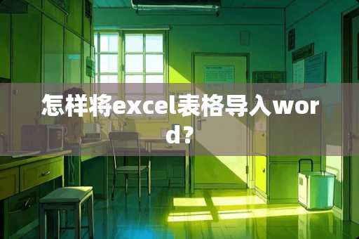 怎样将excel表格导入word？