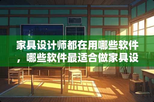 家具设计师都在用哪些软件，哪些软件最适合做家具设计？
