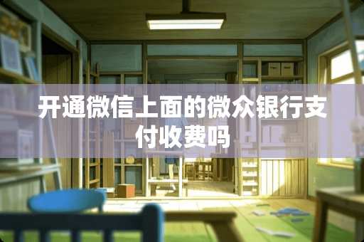 开通微信上面的微众银行支付收费吗