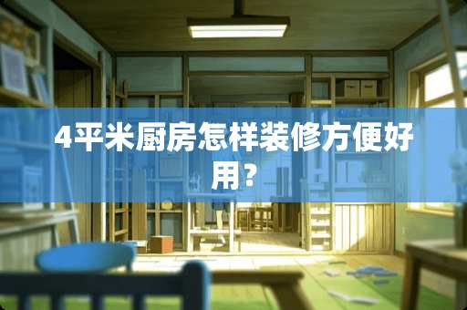 4平米厨房怎样装修方便好用？