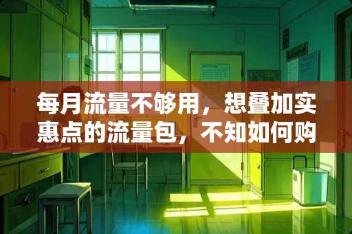每月流量不够用，想叠加实惠点的流量包，不知如何购买？