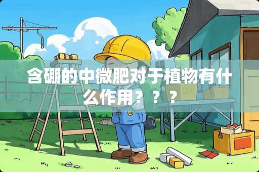 含硼的中微肥对于植物有什么作用？？？