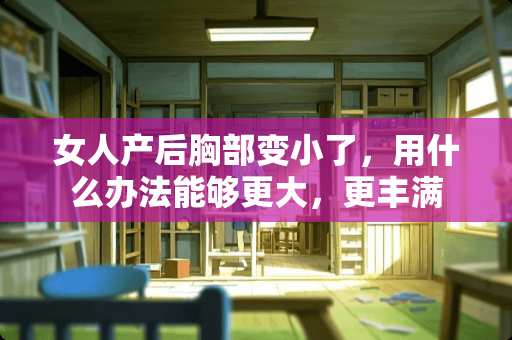 女人产后**变小了，用什么办法能够更大，更丰满