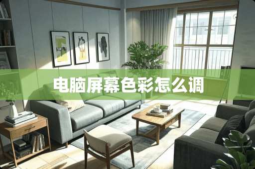电脑屏幕色彩怎么调