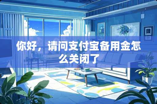 你好，请问支付宝备用金怎么关闭了