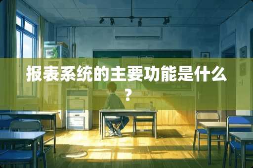 报表系统的主要功能是什么？