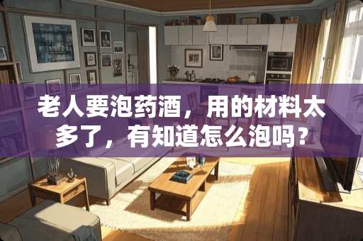 老人要泡药酒，用的材料太多了，有知道怎么泡吗？