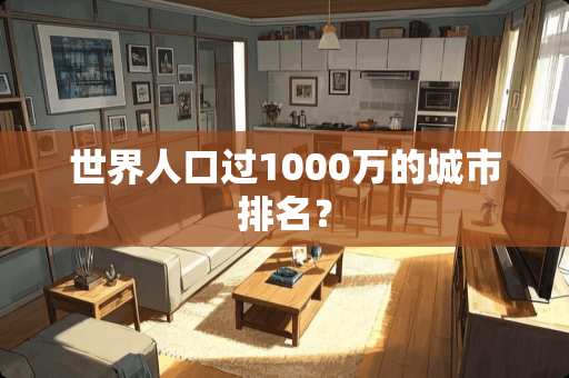 世界人口过1000万的城市排名？