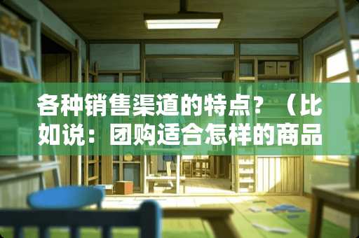 各种销售渠道的特点？（比如说：团购适合怎样的商品销售等）