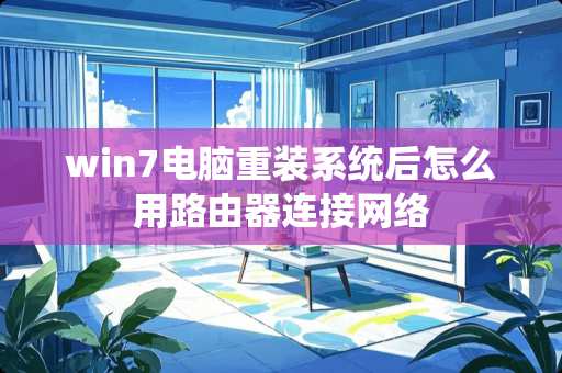 win7电脑重装系统后怎么用路由器连接网络