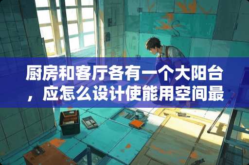 厨房和客厅各有一个大阳台，应怎么设计使能用空间最大化？