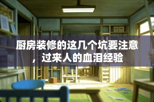 厨房装修的这几个坑要注意，过来人的血泪经验