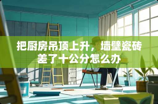 把厨房吊顶上升，墙壁瓷砖差了十公分怎么办