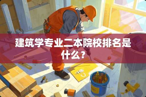 建筑学专业二本院校排名是什么？