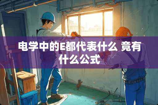 电学中的E都代表什么 竟有什么公式