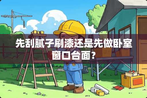 先刮腻子刷漆还是先做卧室窗口台面？