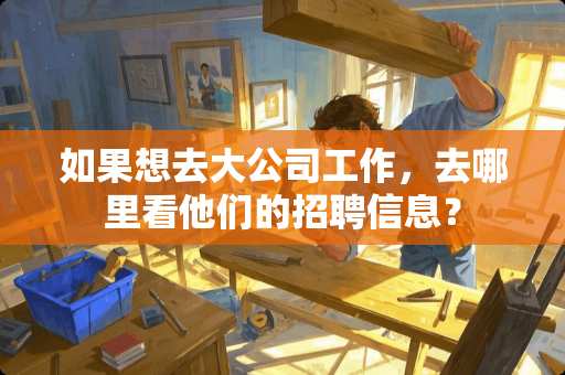 如果想去大公司工作，去哪里看他们的招聘信息？