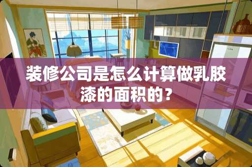 装修公司是怎么计算做*胶漆的面积的？