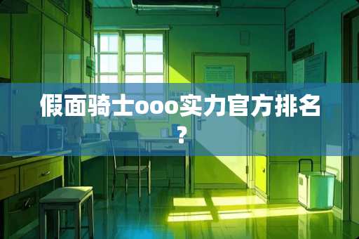 假面骑士ooo实力官方排名？