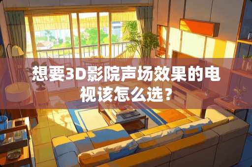 想要3D影院声场效果的电视该怎么选？