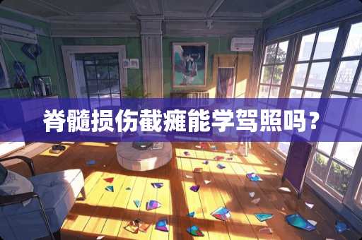 脊髓损伤截瘫能学驾照吗？