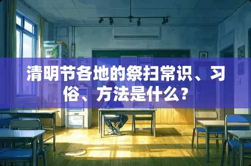 清明节各地的祭扫常识、习俗、方法是什么？