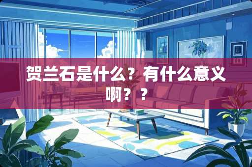 贺兰石是什么？有什么意义啊？？