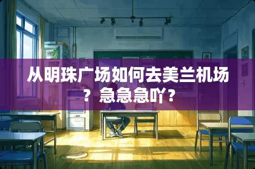 从明珠广场如何去美兰机场？急急急吖？